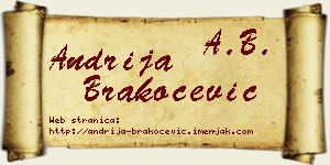 Andrija Brakočević vizit kartica